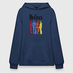 Толстовка-худи оверсайз The Beatles all, цвет: тёмно-синий