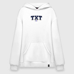 Толстовка-худи оверсайз TXT k-stars, цвет: белый