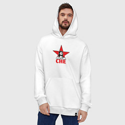 Толстовка-худи оверсайз Che Guevara star, цвет: белый — фото 2