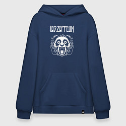 Толстовка-худи оверсайз Led Zeppelin rock panda, цвет: тёмно-синий