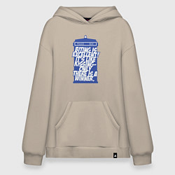 Толстовка-худи оверсайз Tardis box, цвет: миндальный