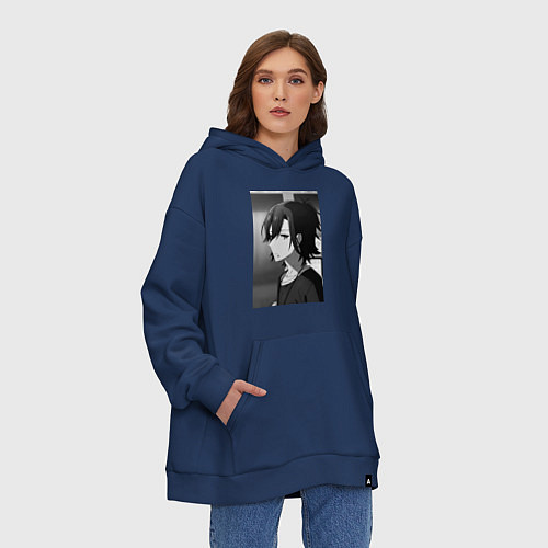 Худи оверсайз Хоримия Изуми Миямура / Тёмно-синий – фото 3