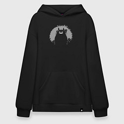 Толстовка-худи оверсайз Smiling Totoro, цвет: черный