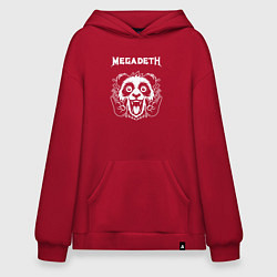 Толстовка-худи оверсайз Megadeth rock panda, цвет: красный
