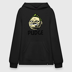 Толстовка-худи оверсайз Pudge Face, цвет: черный