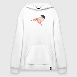 Толстовка-худи оверсайз Crow, цвет: белый