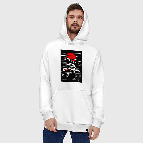 Худи оверсайз Мазда mx5 miata / Белый – фото 4