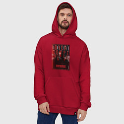 Толстовка-худи оверсайз В маске - Twenty one pilots, цвет: красный — фото 2