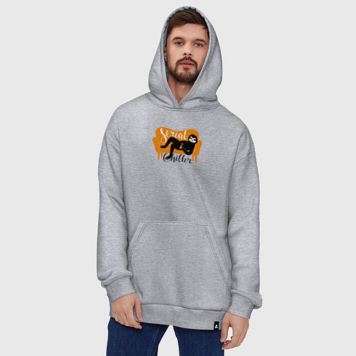 Худи оверсайз Серийный чиллер / Меланж – фото 4