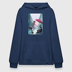 Толстовка-худи оверсайз Хиёри Ики Ято, цвет: тёмно-синий