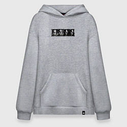 Толстовка-худи оверсайз Kraftwerk - The band, цвет: меланж