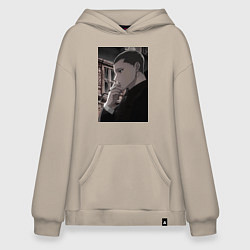 Толстовка-худи оверсайз Ведьма и чудовище Ашаф, цвет: миндальный