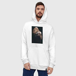 Толстовка-худи оверсайз Ведьма и чудовище Гидо, цвет: белый — фото 2