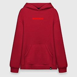 Толстовка-худи оверсайз Honda red logo, цвет: красный