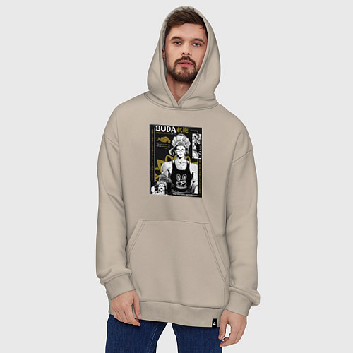 Худи оверсайз Повесть о конце света Будда бог просветления / Миндальный – фото 4