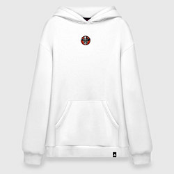 Толстовка-худи оверсайз Wild west, цвет: белый