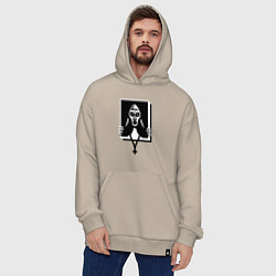 Толстовка-худи оверсайз Ведьма монашка, цвет: миндальный — фото 2