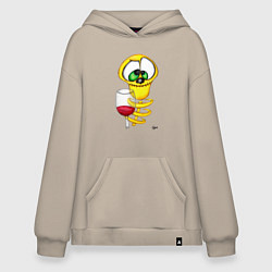 Толстовка-худи оверсайз Ричард в отпуске, цвет: миндальный