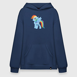 Толстовка-худи оверсайз Рейнбоу Дэш из My Little Pony в кино, цвет: тёмно-синий