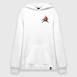 Толстовка-худи оверсайз Маракуйя-ниндзя, цвет: белый