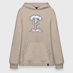 Толстовка-худи оверсайз Boom, цвет: миндальный