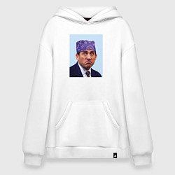 Толстовка-худи оверсайз Michael Scott - Prison mike the office meme, цвет: белый