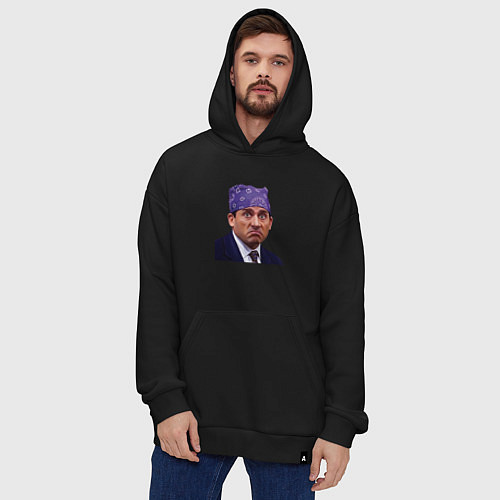 Худи оверсайз Prison mike Michael Scott офис / Черный – фото 4