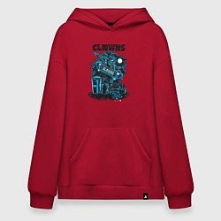 Худи оверсайз Ночной скелет скейтбордист