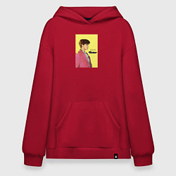 Толстовка-худи оверсайз J-hope Butter, цвет: красный