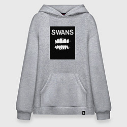 Толстовка-худи оверсайз Swans Filth, цвет: меланж