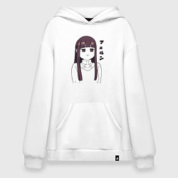 Толстовка-худи оверсайз Злобная Ферн, цвет: белый