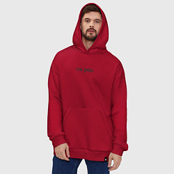 Толстовка-худи оверсайз Главный редактор, цвет: красный — фото 2