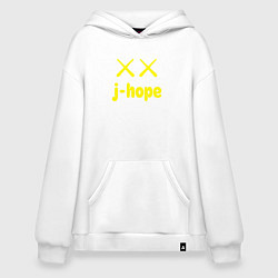 Толстовка-худи оверсайз BTS j-hope, цвет: белый