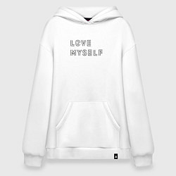 Худи оверсайз BTS love myself надпись