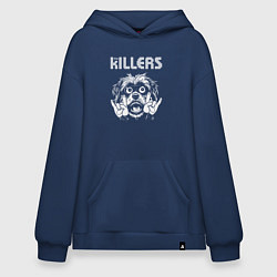 Толстовка-худи оверсайз The Killers rock dog, цвет: тёмно-синий
