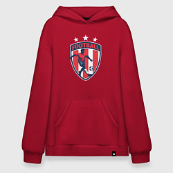 Толстовка-худи оверсайз Stars football, цвет: красный