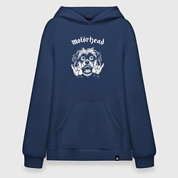 Толстовка-худи оверсайз Motorhead rock dog, цвет: тёмно-синий
