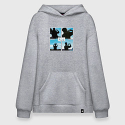 Толстовка-худи оверсайз Depeche Mode world in my eyes, цвет: меланж