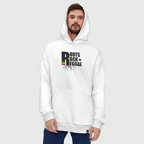 Худи оверсайз Корни рок регги / Белый – фото 4