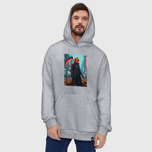 Худи оверсайз Киберпанк Джек / Меланж – фото 4