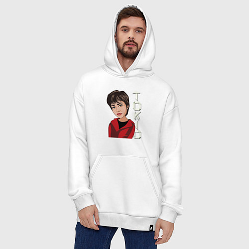 Худи оверсайз Tokio - money heist / Белый – фото 4
