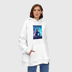 Толстовка-худи оверсайз Которо - коллаба, цвет: белый — фото 2