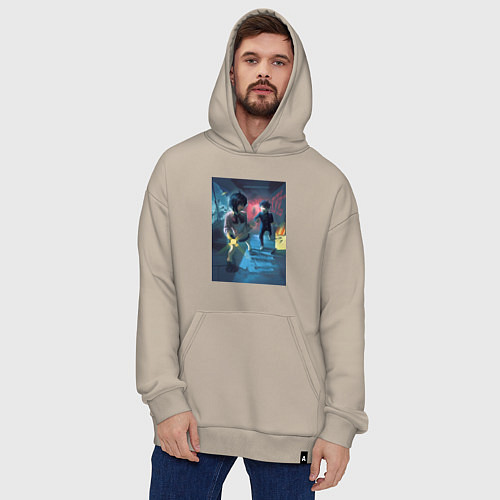 Худи оверсайз Дандадан: Момо Аясэ / Миндальный – фото 4