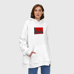 Толстовка-худи оверсайз Comrade, цвет: белый — фото 2