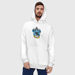 Толстовка-худи оверсайз Ravenclaw факультет, цвет: белый — фото 2