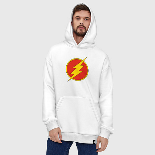 Худи оверсайз Flash logo / Белый – фото 4