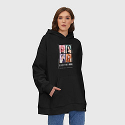 Толстовка-худи оверсайз Blackpink 4 colors, цвет: черный — фото 2
