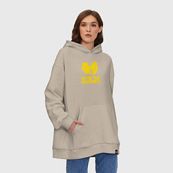 Толстовка-худи оверсайз Wu-Tang для детей, цвет: миндальный — фото 2