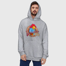 Толстовка-худи оверсайз Paddington Bear, цвет: меланж — фото 2