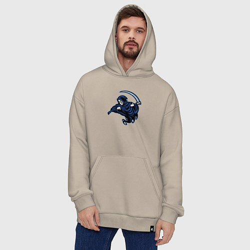 Худи оверсайз Death mood / Миндальный – фото 4